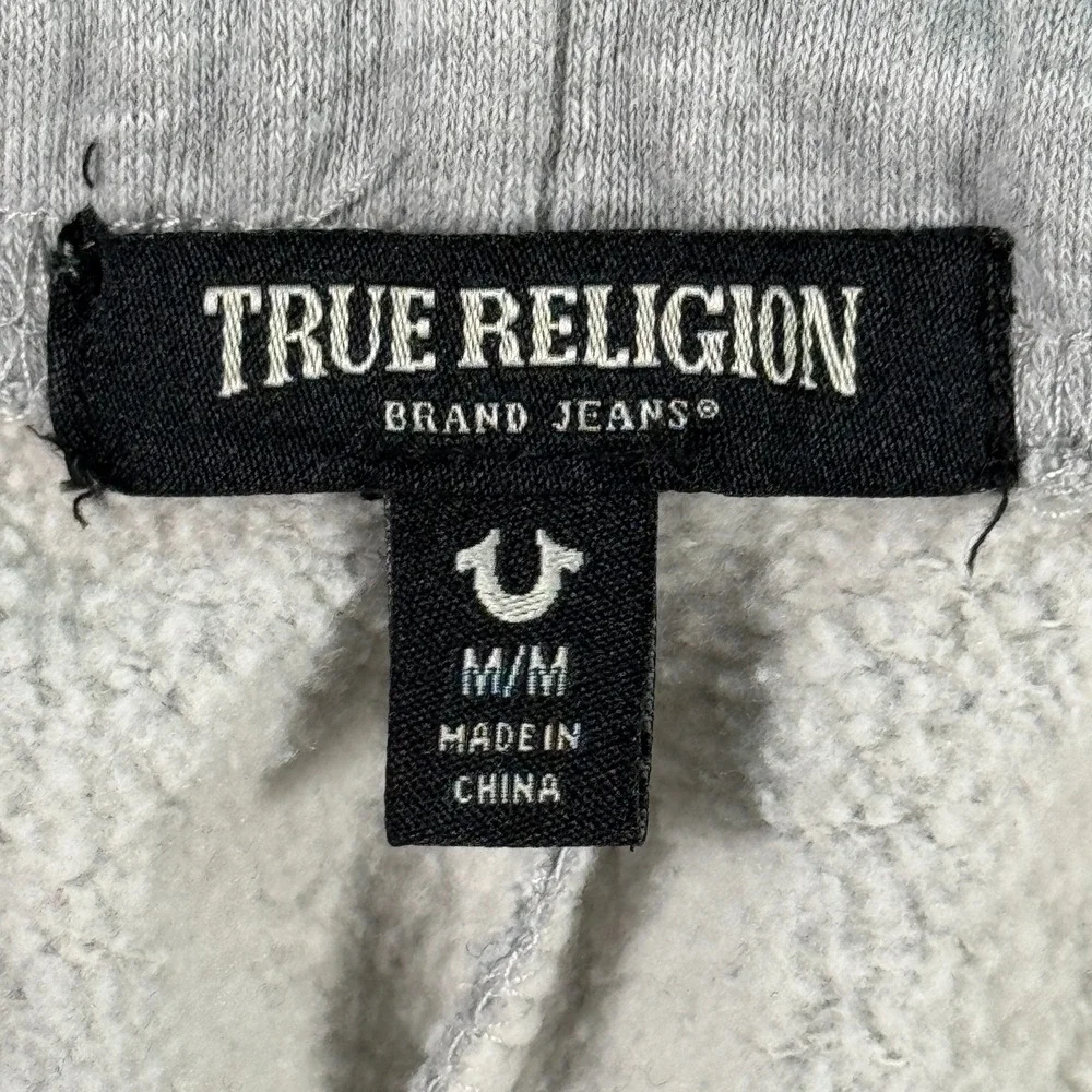 True Religion Relaxed Jogger Shorts Men Medium‎ Gray Comfort Classic Athleisure